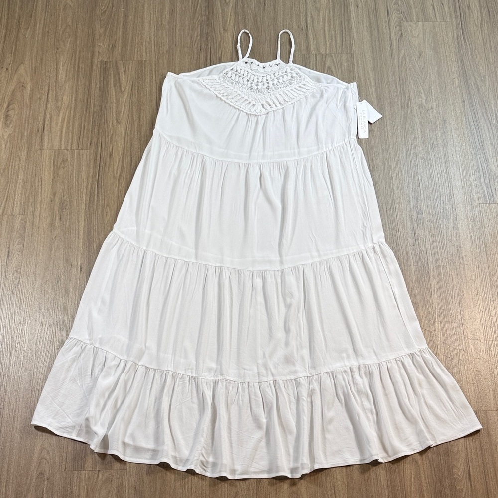 La Blanca White Sleeveless Maxi White Dress, Size XL - Picture 4 of 11